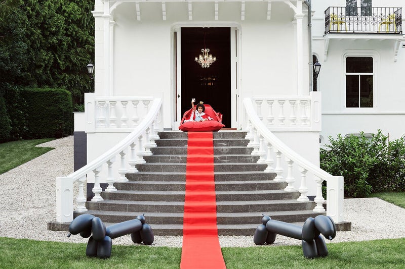 Fatboy Attackle Bench | Seats 2 adults | Sturdy & durable | Eye catching design | Easy to assemble, comes in 2 parts | indoor & outdoor | 100% recycled polyethylene (LDPE) | 195x55x77.5 cm - Rain Blue - Image 2